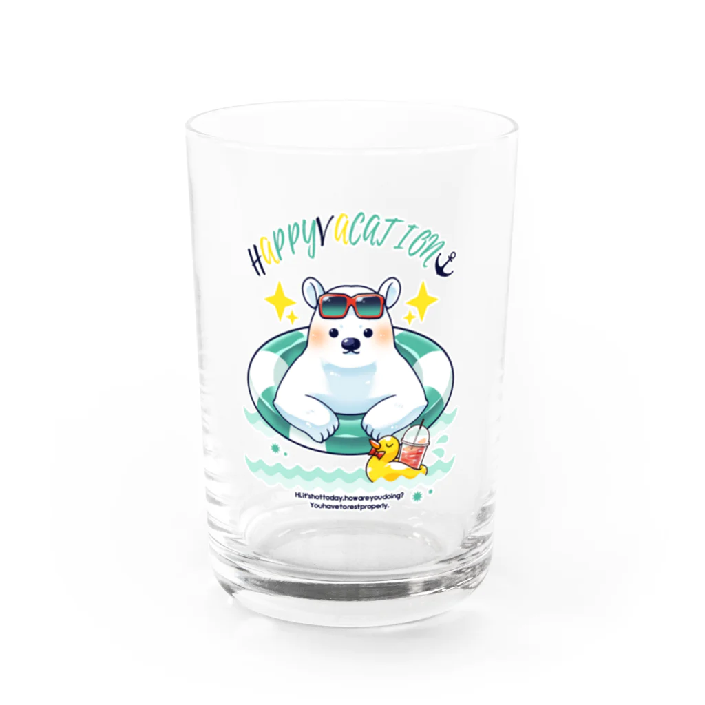 犬HouseのハッピーVACATION Water Glass :front