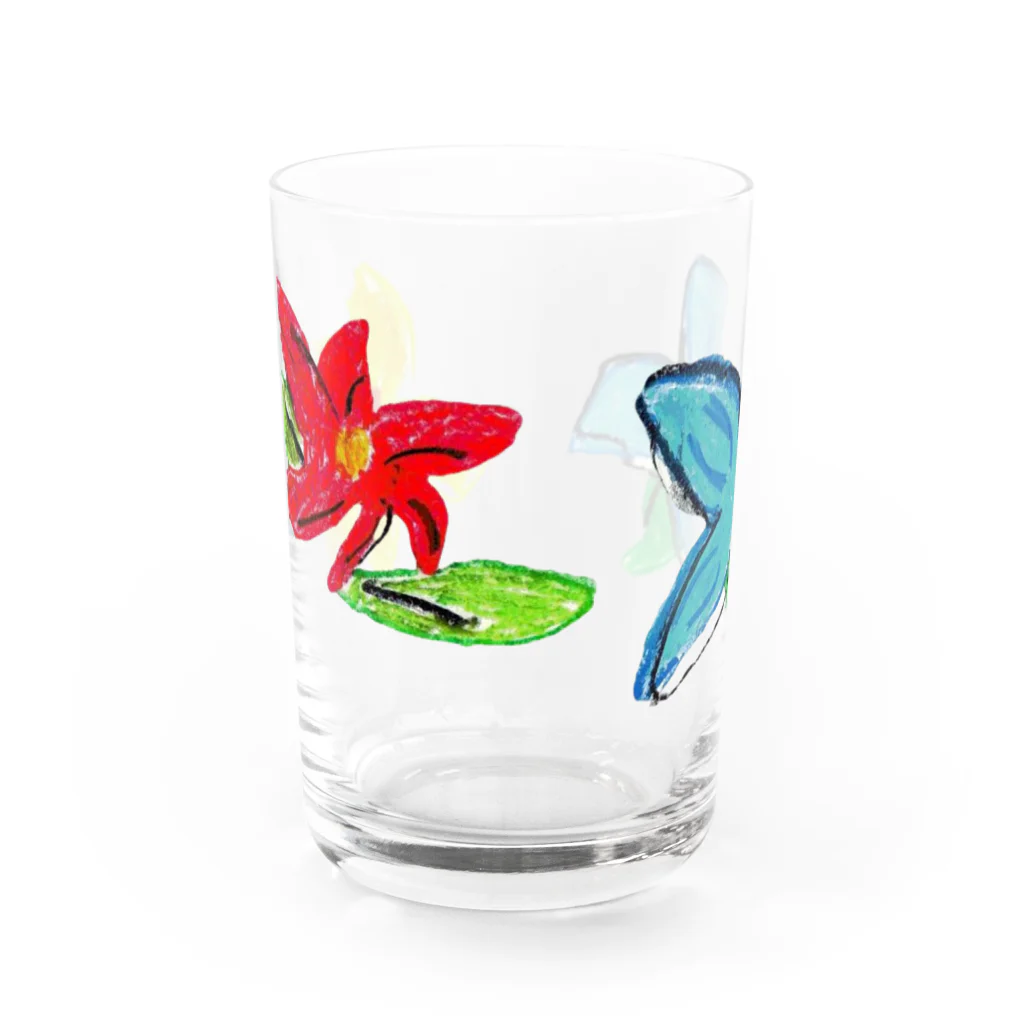 竜生九子博物館ミュージアムショップのFLOWER MA Water Glass :front