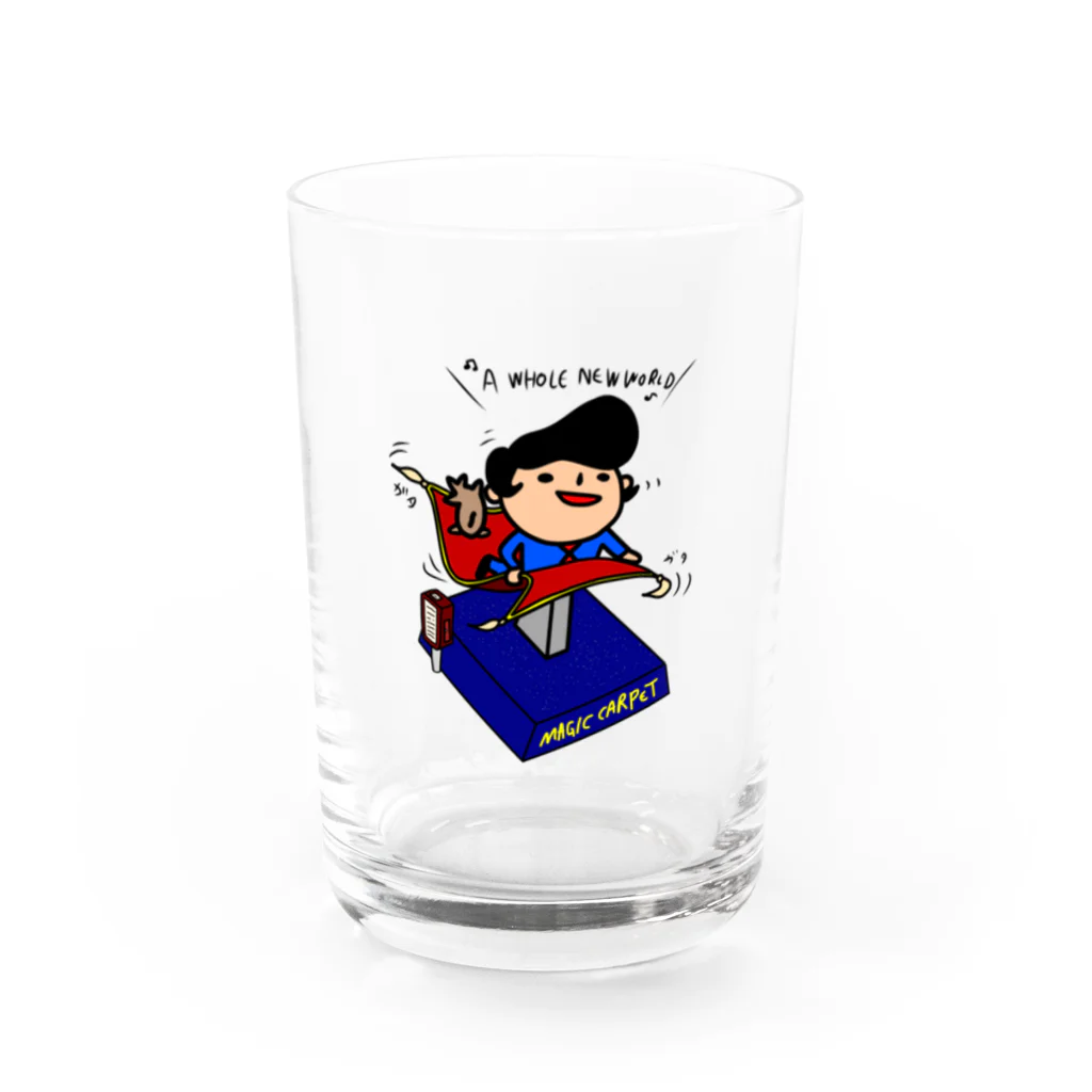 momino studio SHOPの魔法の絨毯に乗れるなんて! Water Glass :front