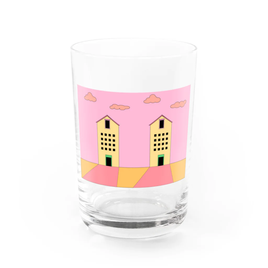 Golden_Retriever_RINのhouses Water Glass :front