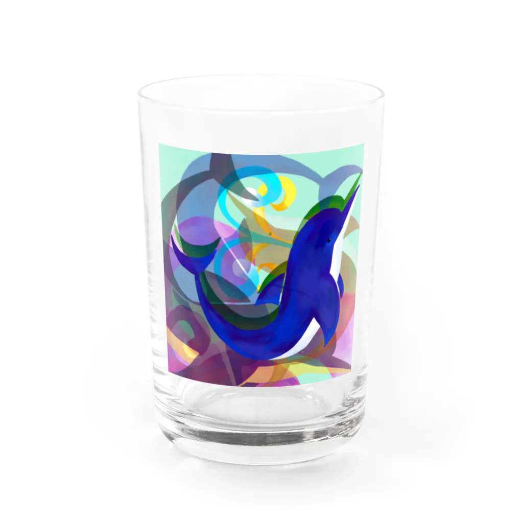 ふわふらストーリーのイルカいるか？ Water Glass :front