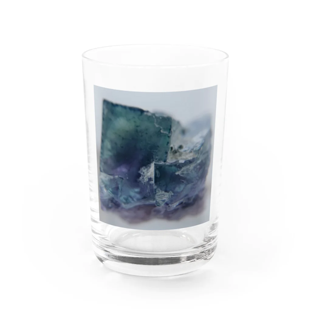 muguroの宝石シリーズ 鉱物 フローライト Water Glass :front