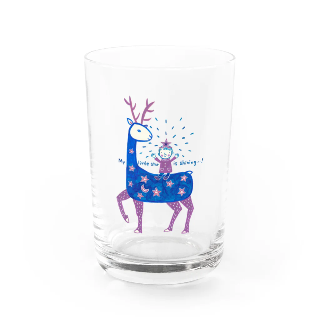 アイノハ堂のリトル・スター（元気な声で） Water Glass :front