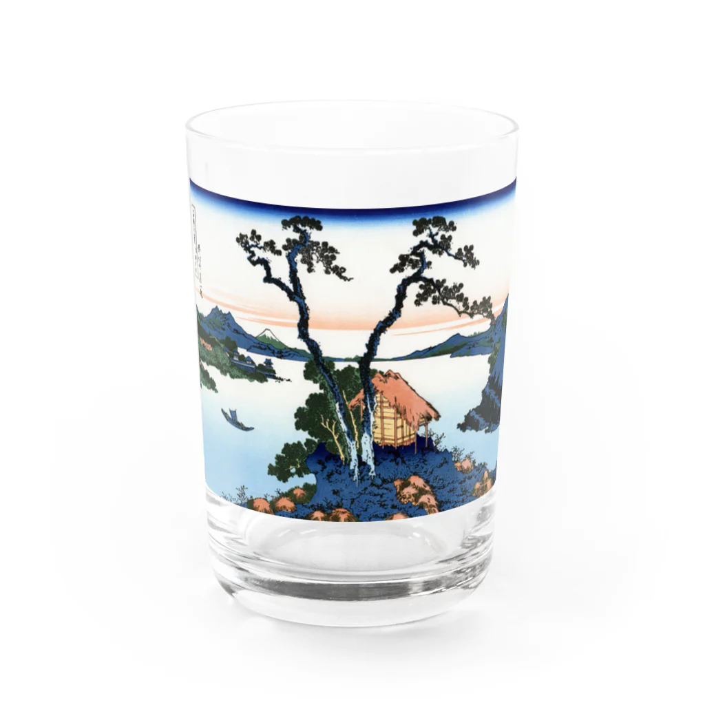 寿めでたや(ukiyoe)の葛飾北斎_冨嶽三十六景　信州諏訪湖 Water Glass :front