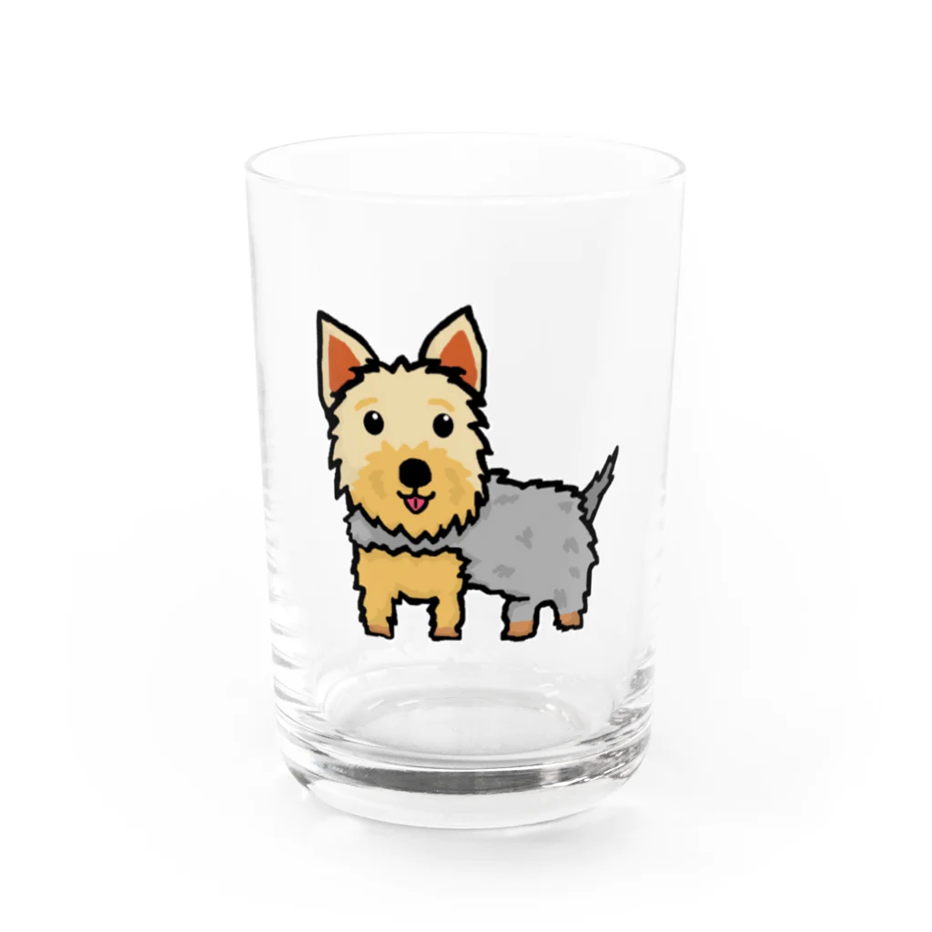 ちゃちゃまるーむのヨークシャーテリア Water Glass :front