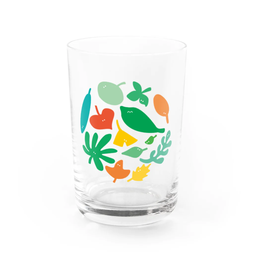 おばけ植物園【小物屋】の葉っぱのおばけたち Water Glass :front