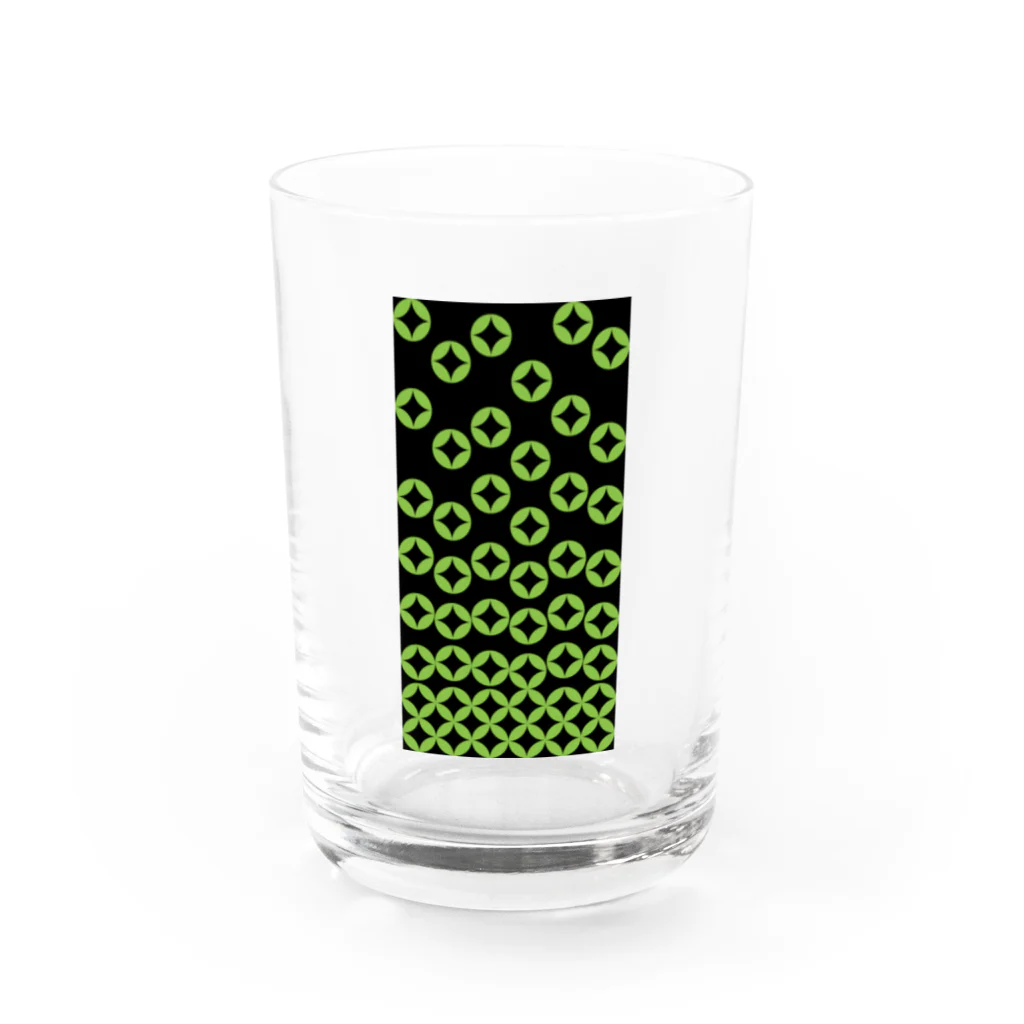 bonnylochの七宝繋ぎ_LightGreen Water Glass :front