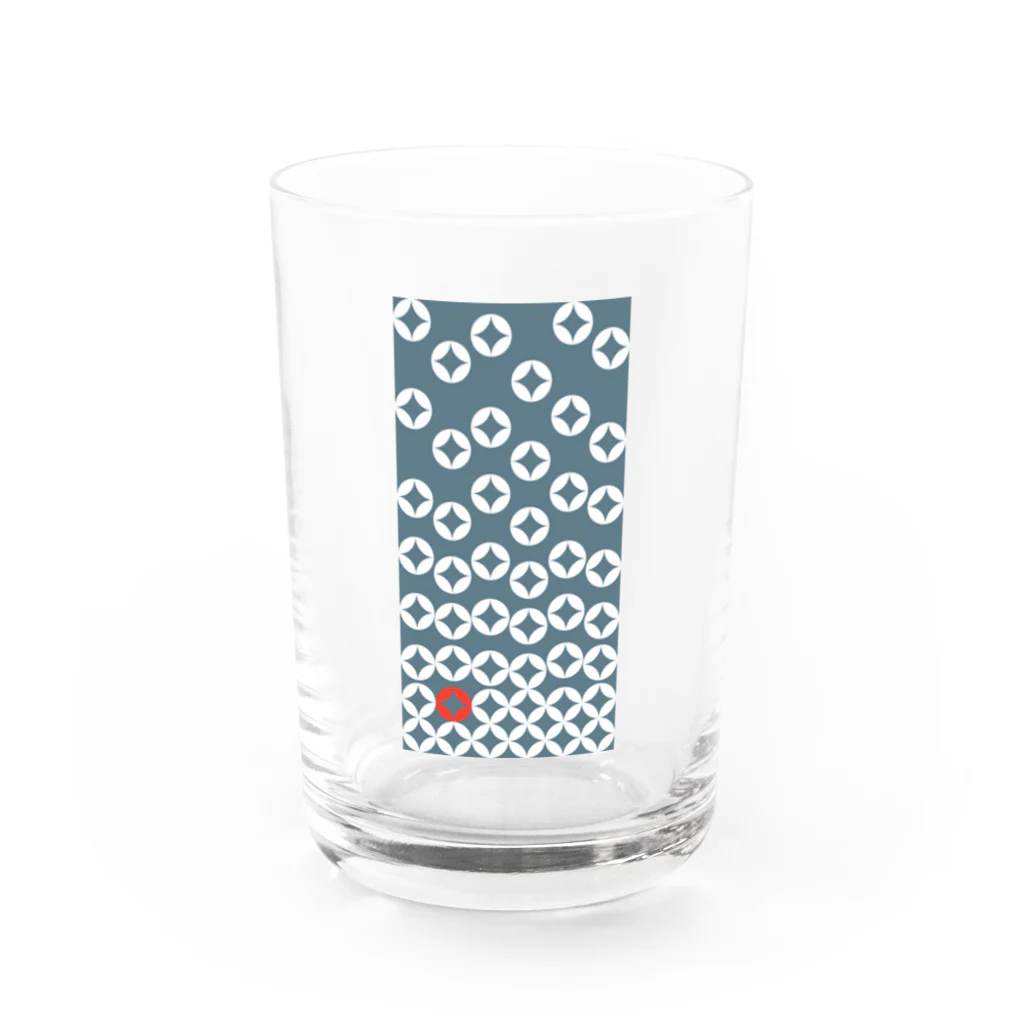 bonnylochの七宝繋ぎWhite_@Red Water Glass :front