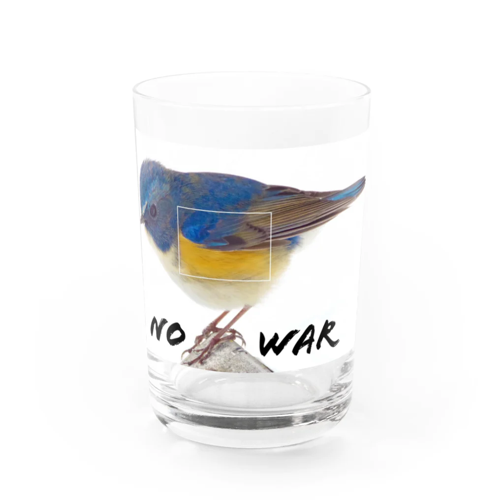 strike-eagleのるりびー NO WAR ウクライナ　🇺🇦 Water Glass :front