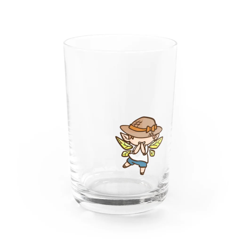 ようせい農場のむぎわらちゃん Water Glass :front