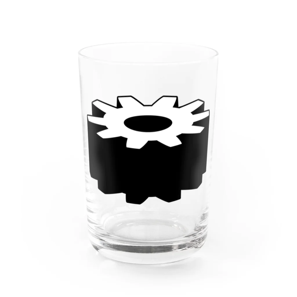 モルTの歯車　シンプルデザイン Water Glass :front