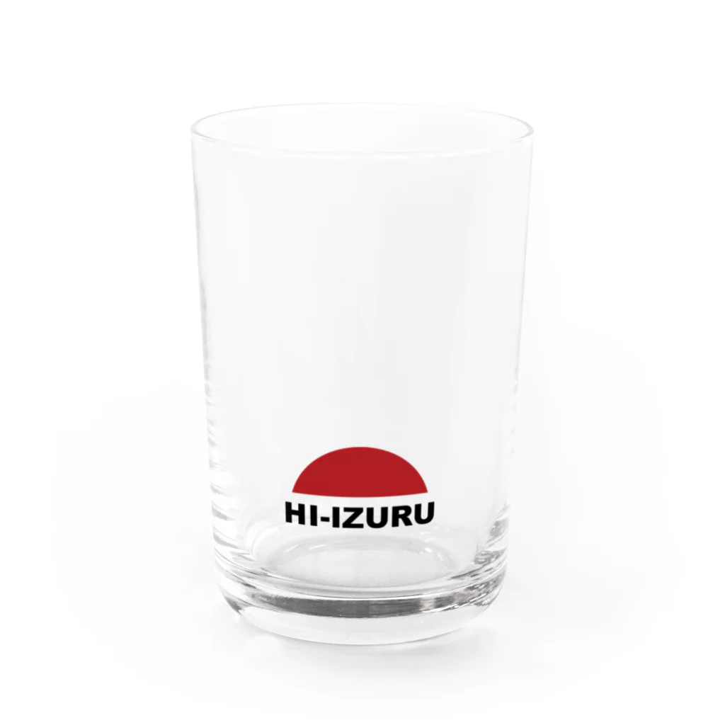 HI-IZURUのHI-IZURU（黒文字）ロゴマーク　グラス Water Glass :front
