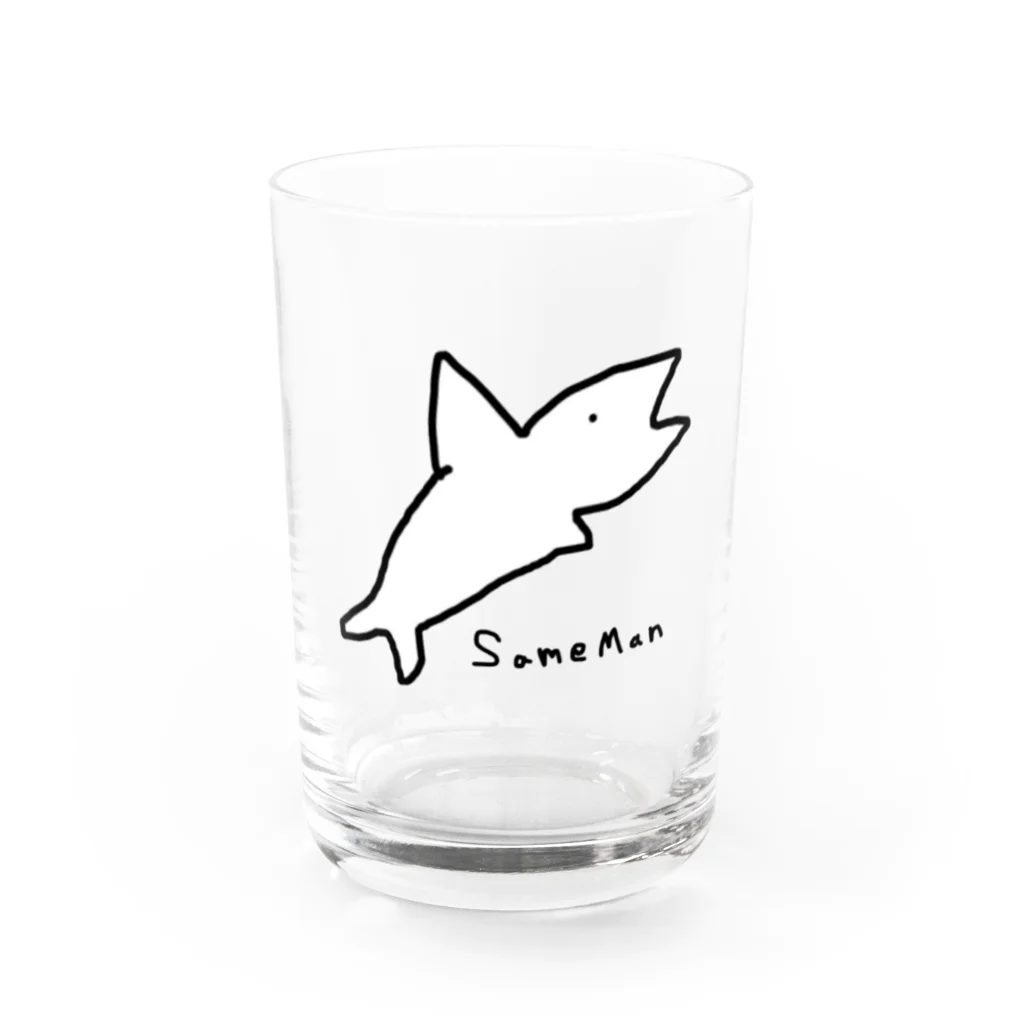 社畜のくらげとサメマンのやつのsameman goods グラス前面