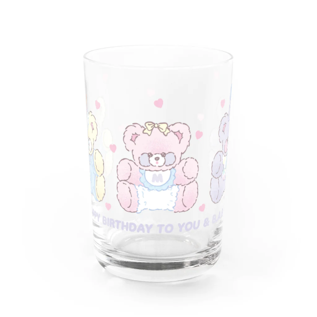 B.A.B.YのPUFF・PUFF・PARTY! / BEAR SISTERS 柄（グラス用） Water Glass :front