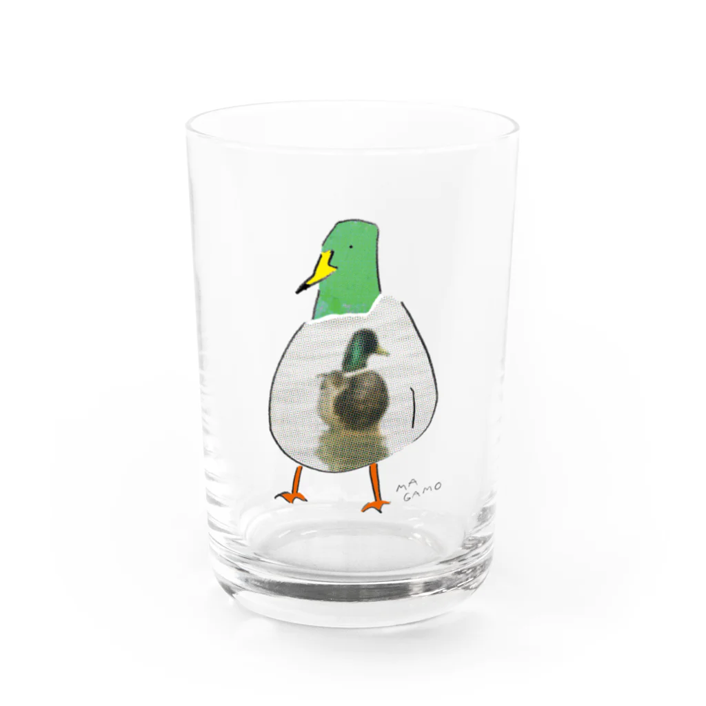 TORISUKI（野鳥・鳥グッズ）のカモかもしれない Water Glass :front