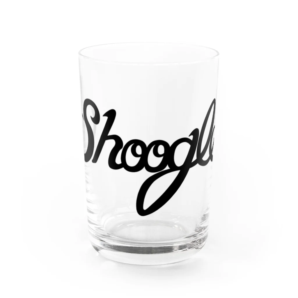 週刊少年ライジングサンズのシューグル(Shoogle)ロゴ 黒字 Water Glass :front