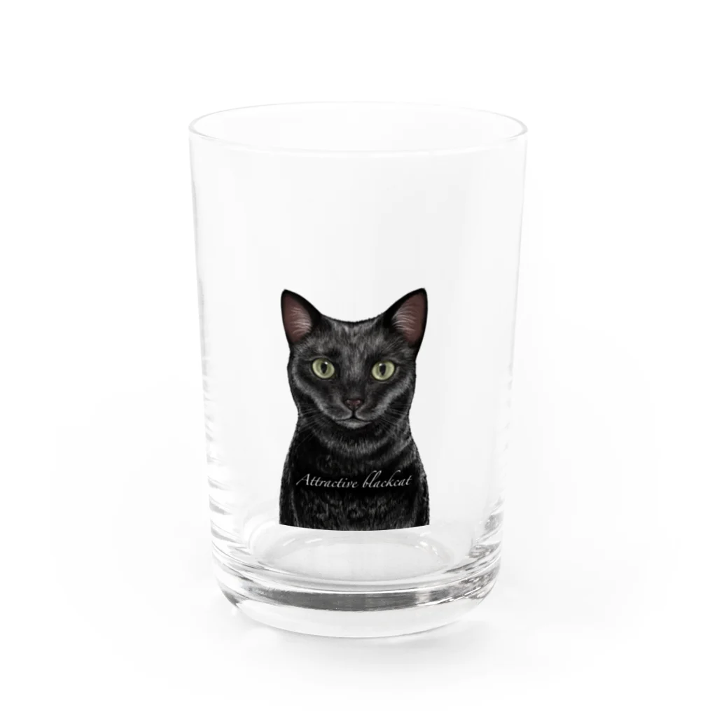 FREEHANDMARCHの魅力的な黒猫〜Attractive black cat〜 グラス前面