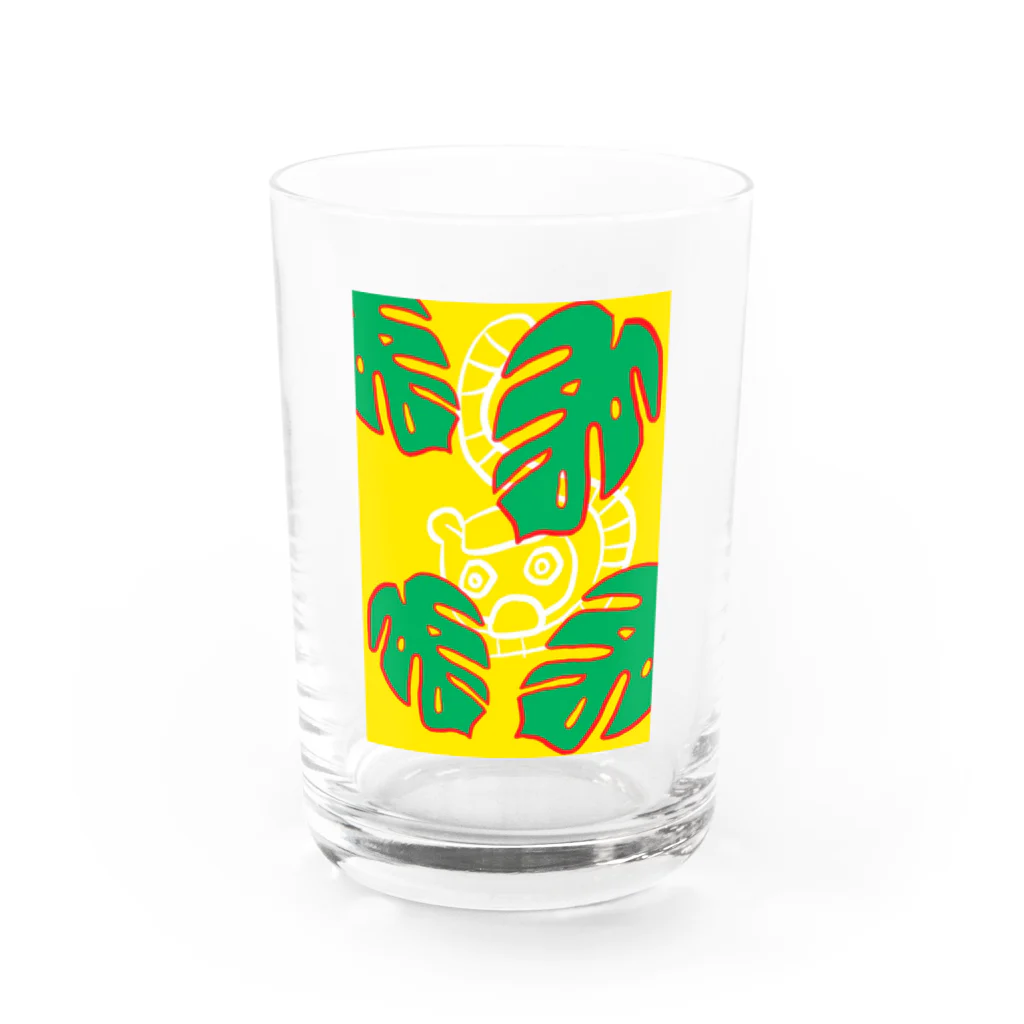 うさ／毎週水曜日★洗濯マンガ更新！のMonstera　Monkey　 Water Glass :front