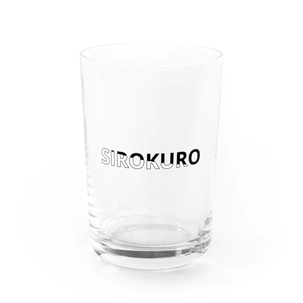 O3(ozone)の白黒 Water Glass :front