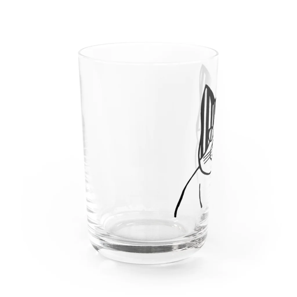 フクハラアキコのしましまのねこ グラス前面