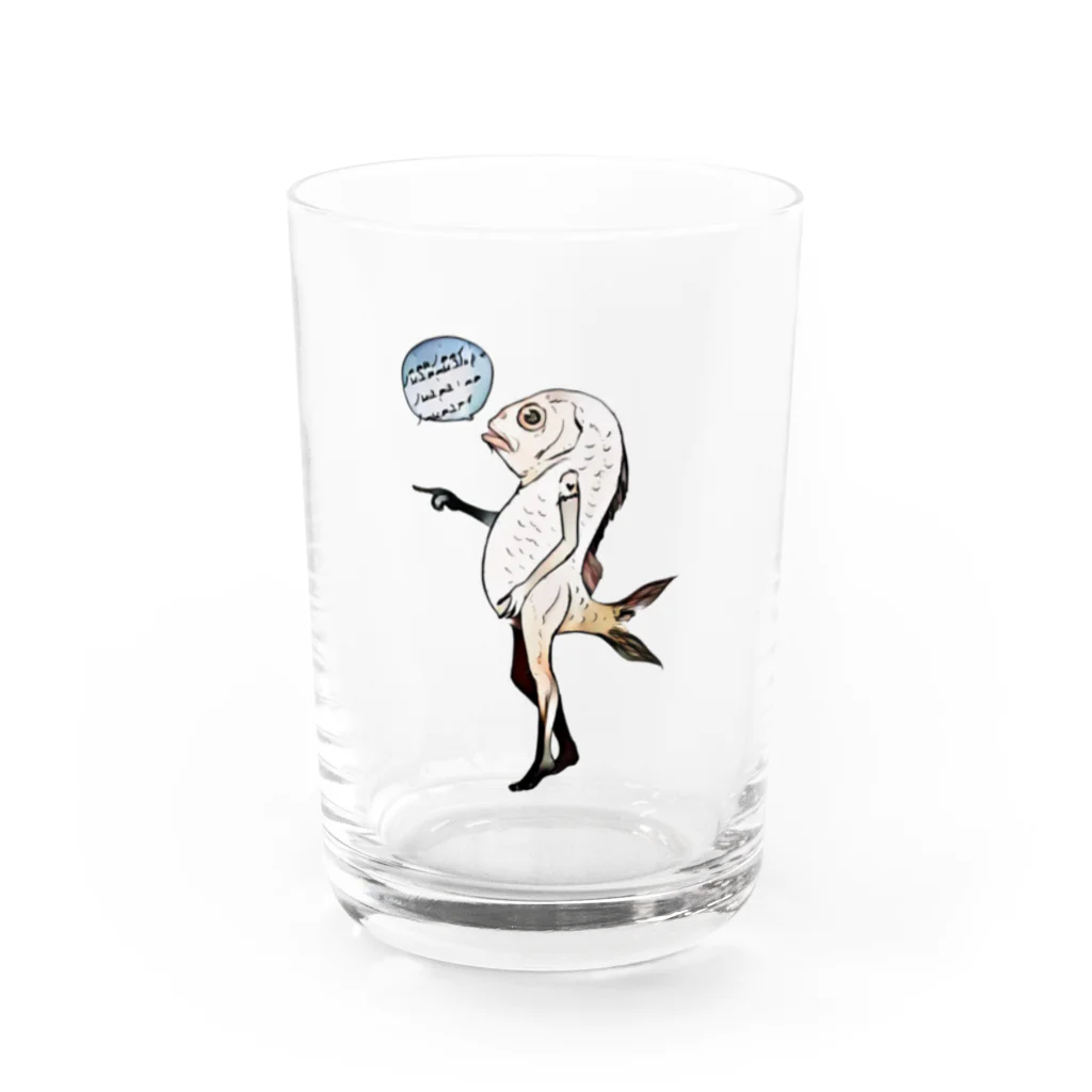 ANITEMP の魚人間 Water Glass :front