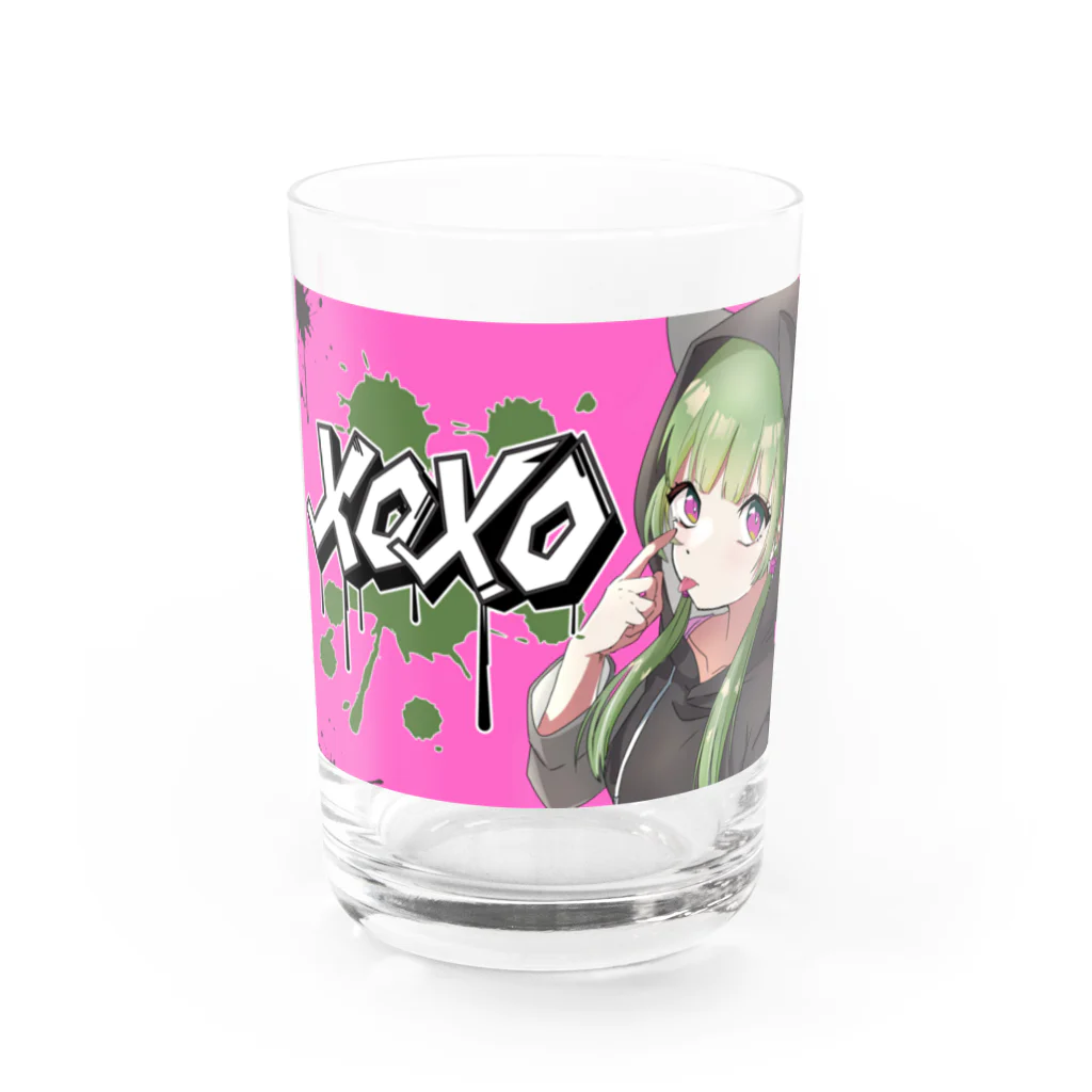 BuddhismのXOXOシリーズ【Hannya】Ver.PINK Water Glass :front