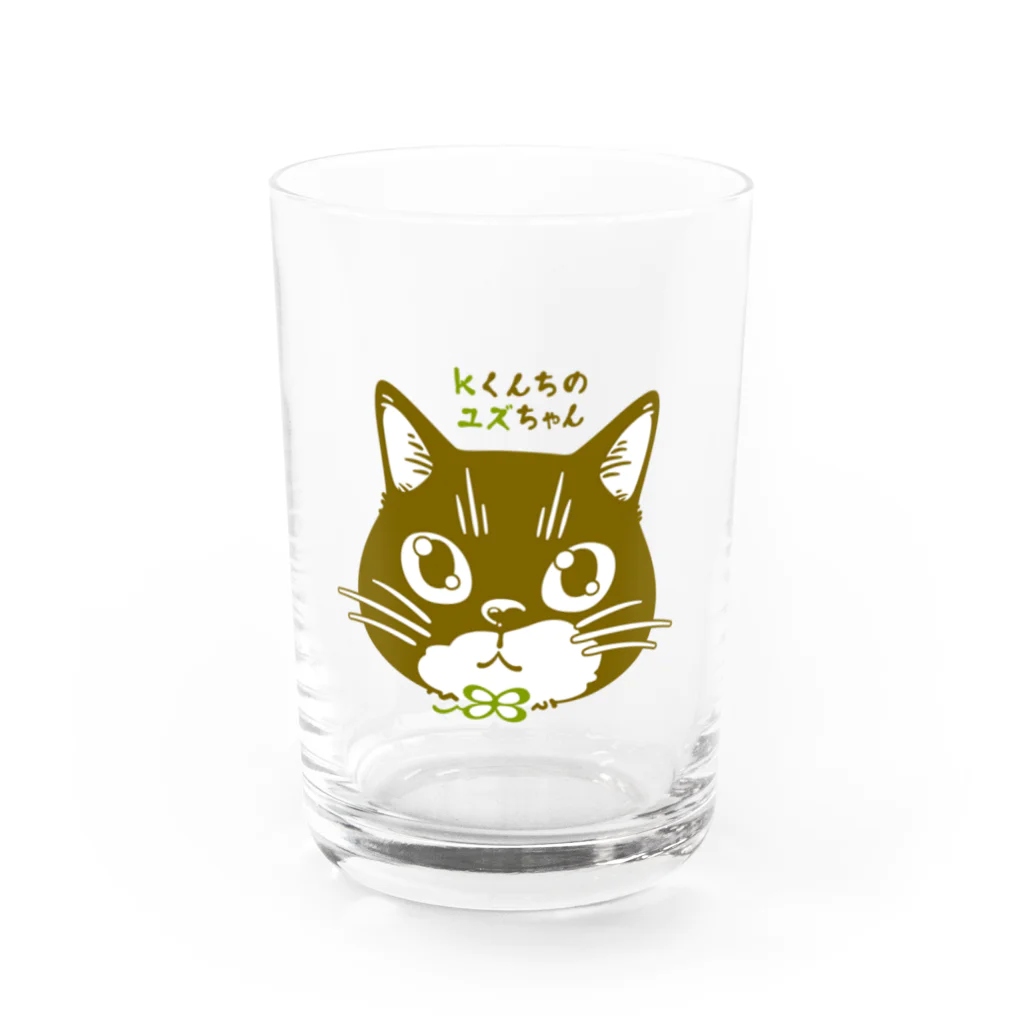 動物雑貨店「anra」のKくんちのユズちゃん Water Glass :front