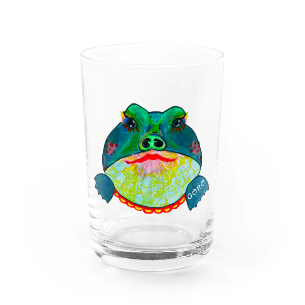 I'm TOPのすっぽんのＧＯＲＯちゃん Water Glass :front