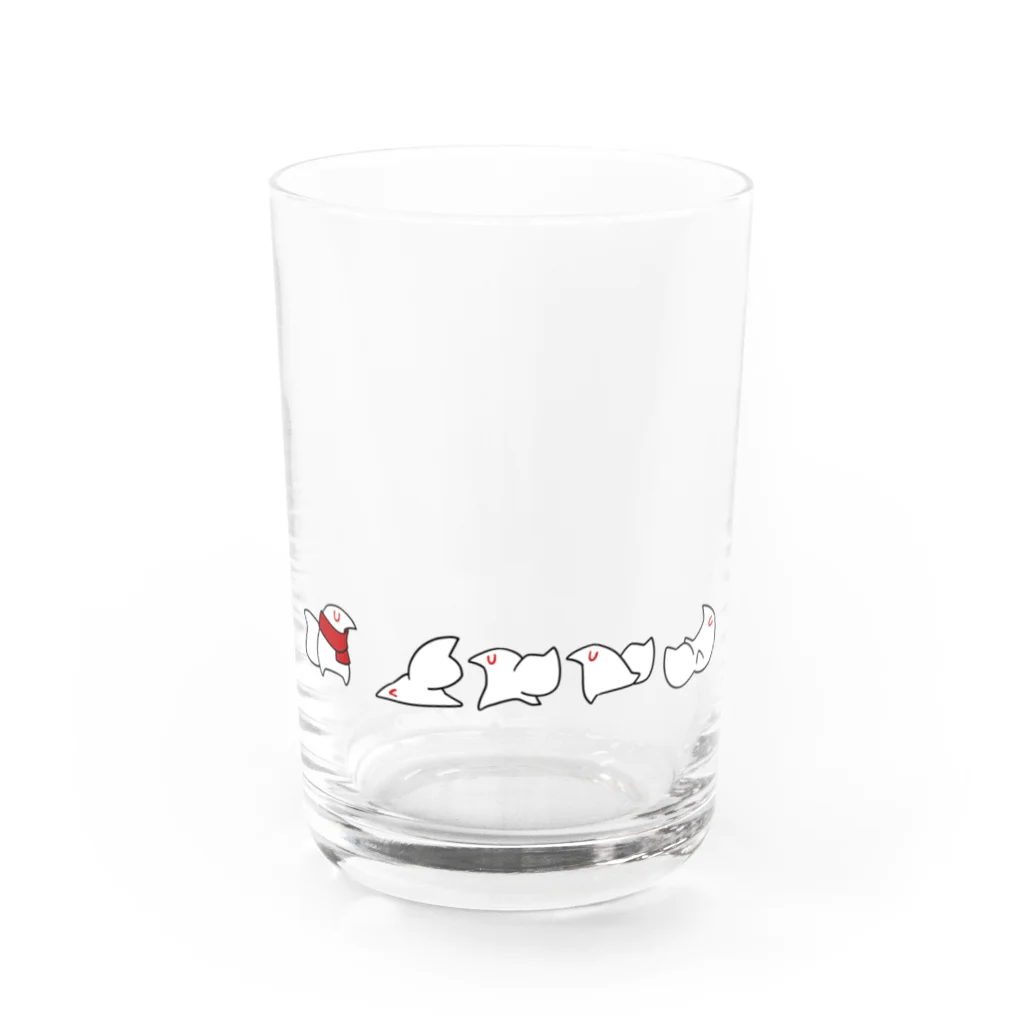 ウロトリのONIKUグッズ Water Glass :front