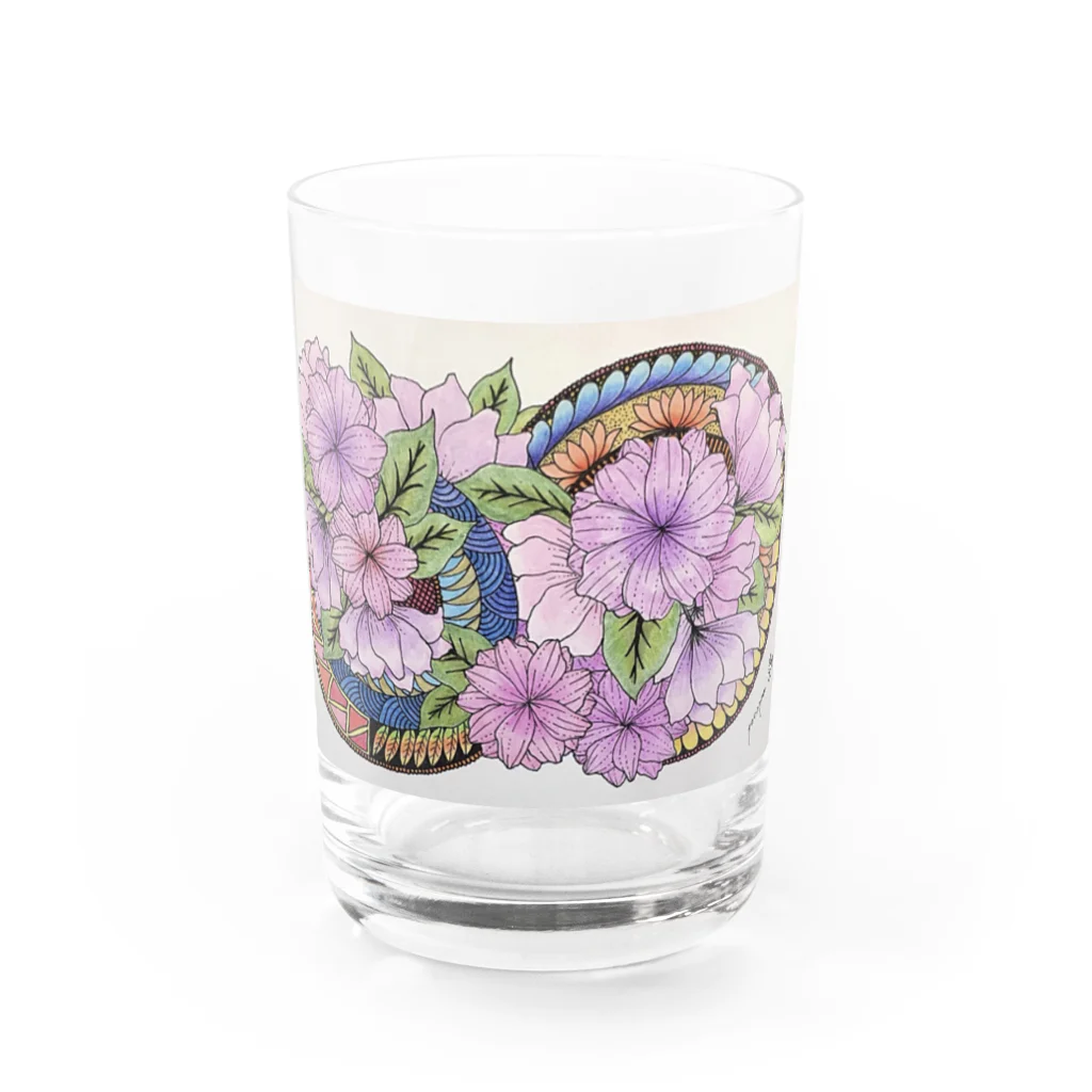 pocopan shopのspiritual flower  Water Glass :front