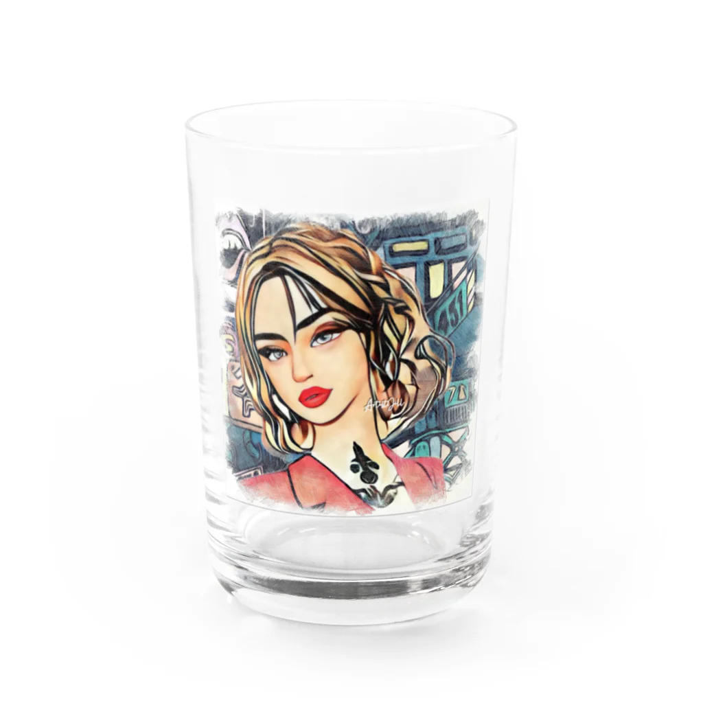 【ホラー専門店】ジルショップのアメリカン女性 Water Glass :front