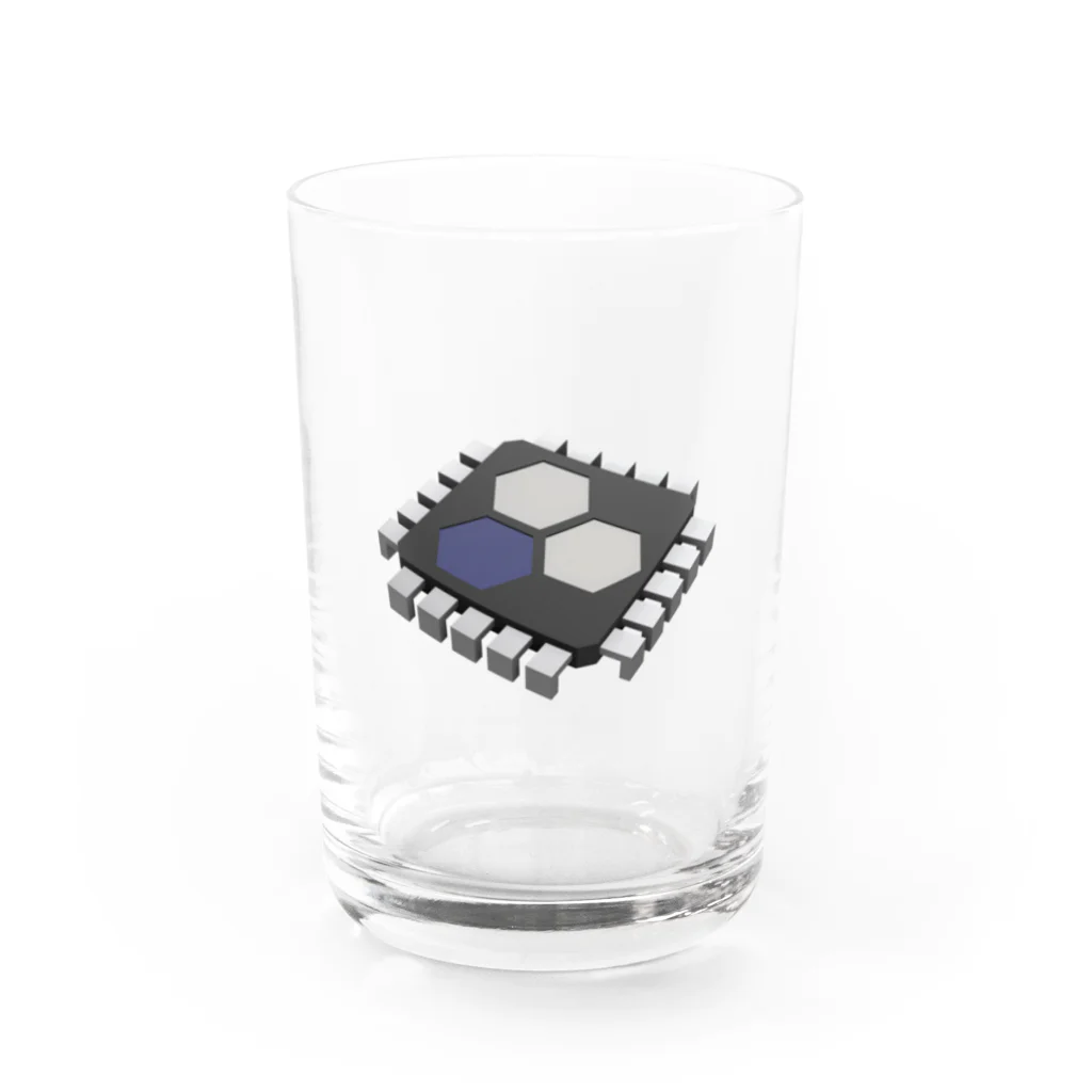 二部ソフトウェア研究部のソフ研オリジナル「ロゴCPU」 Water Glass :front