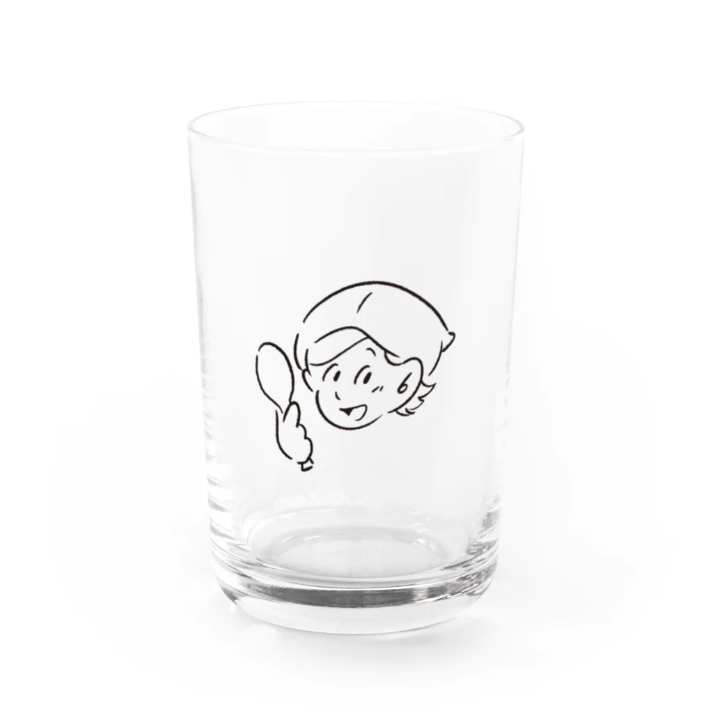 こにーず　きっちんのみんなの給食おばちゃん Water Glass :front