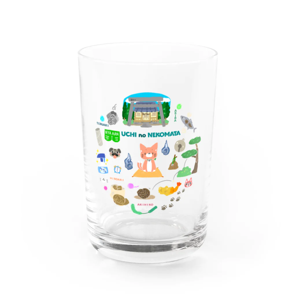 Ξ NYA ω AAN Ξのうちのねこマタ Water Glass :front