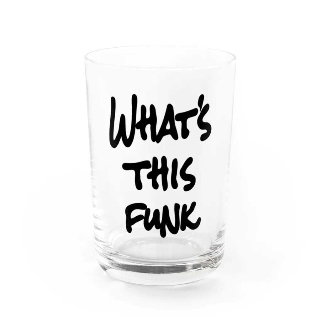 AliviostaのWhat's this funk ロゴ ヒップホップ Water Glass :front