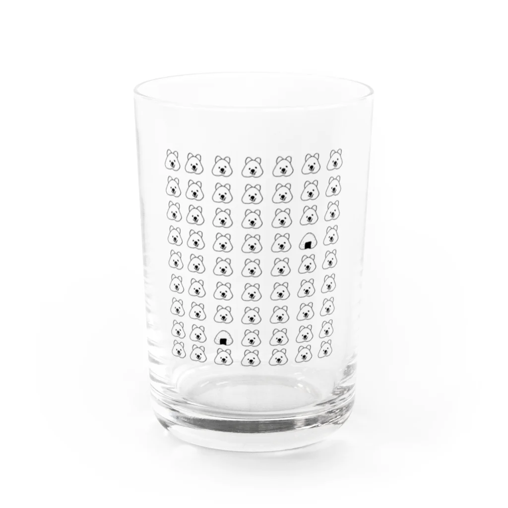 わらびやのクオッカワラビーとおにぎり Water Glass :front