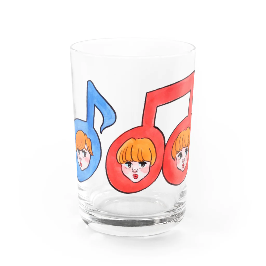 ソーメンズのおんぷちゃん Water Glass :front