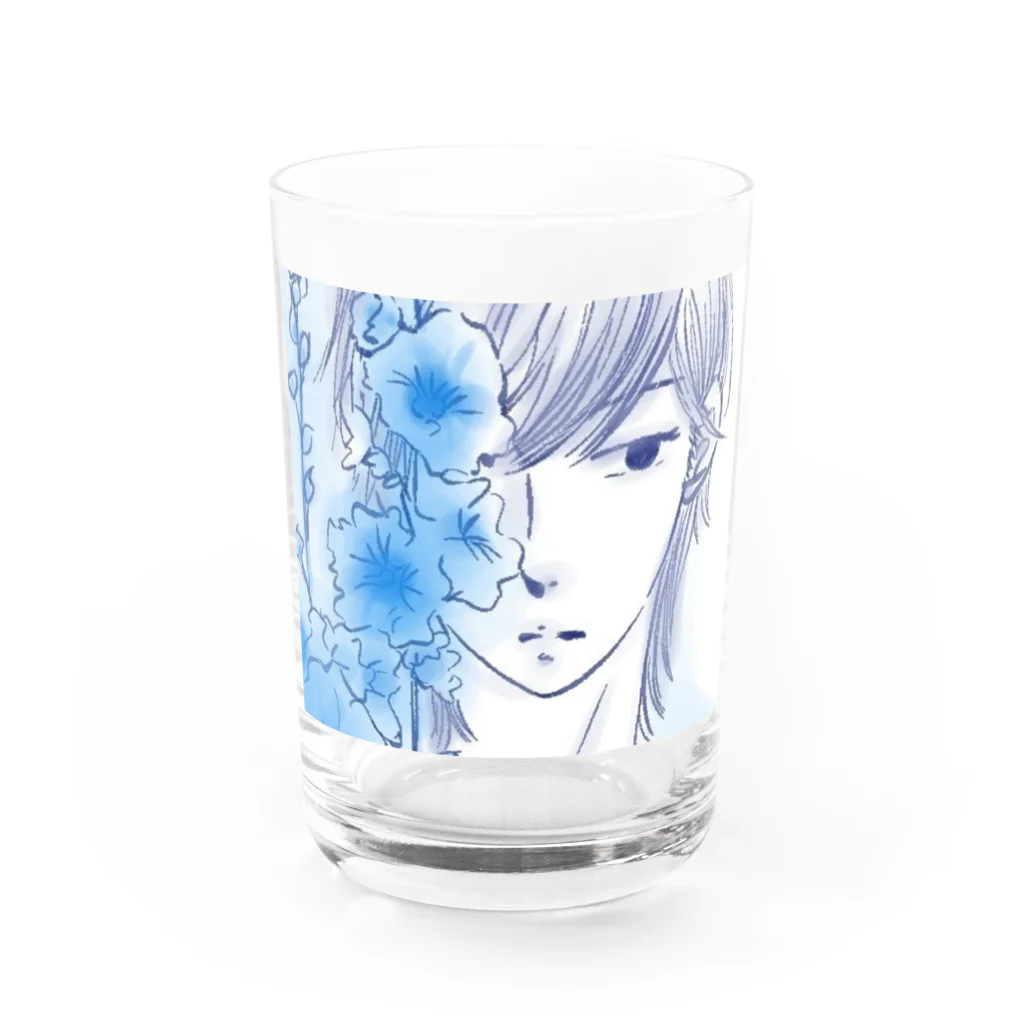 ikka-maaの悩める青い青年5 Water Glass :front