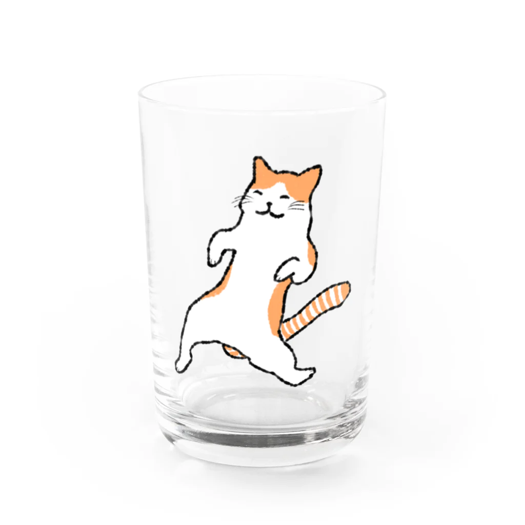 なでしこ@デザインののんびりねこ Water Glass :front