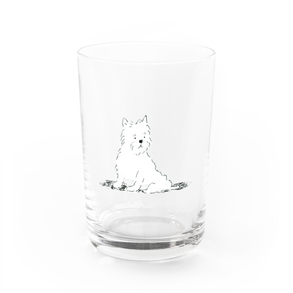 いわまともこのホワイトテリア Water Glass :front