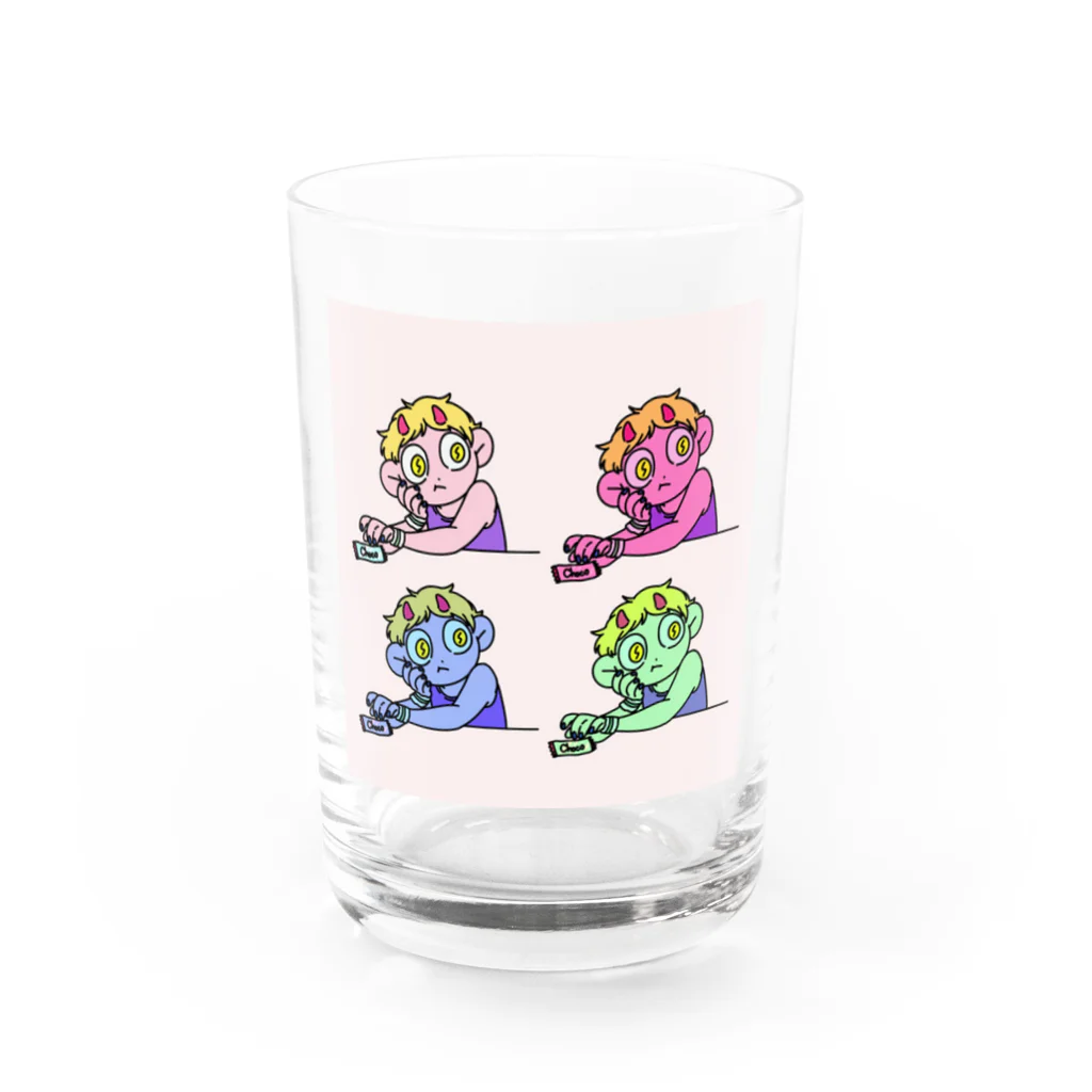 三毛猫汰郎のONIくん Water Glass :front