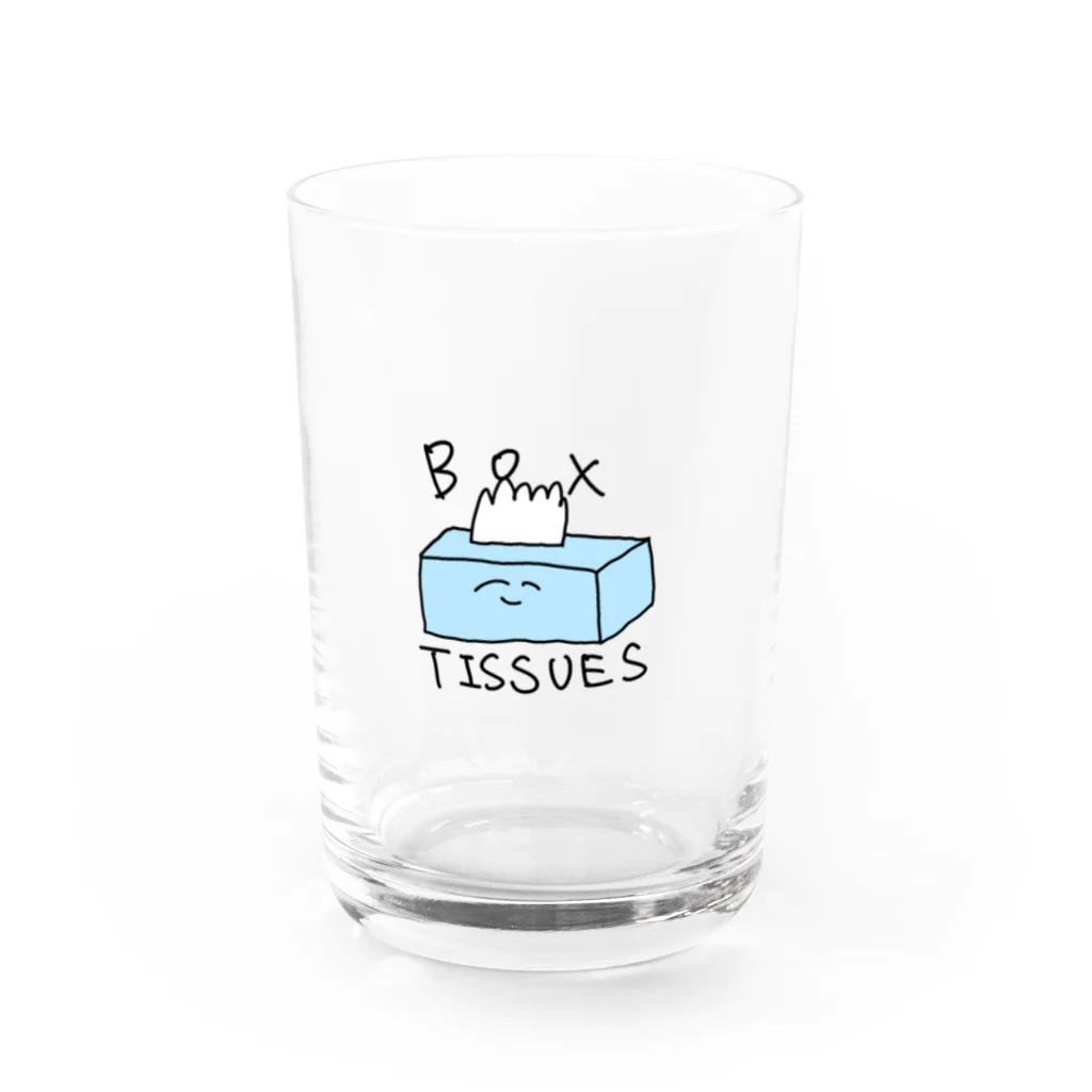 真鳥のゆる箱ティッシュ Water Glass :front