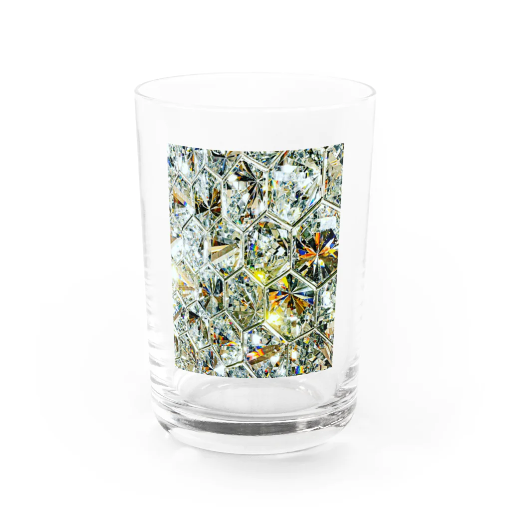 ya-pyのダイヤモンド キラキラ 宝石 Water Glass :front