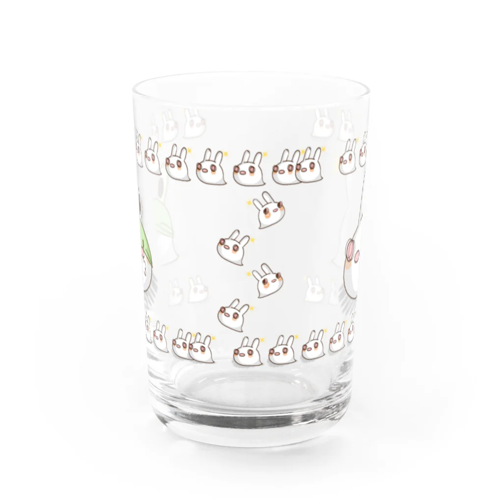 イラスト MONYAAT のそれじゃB級、死神くん。うさ魂デザイン Water Glass :front