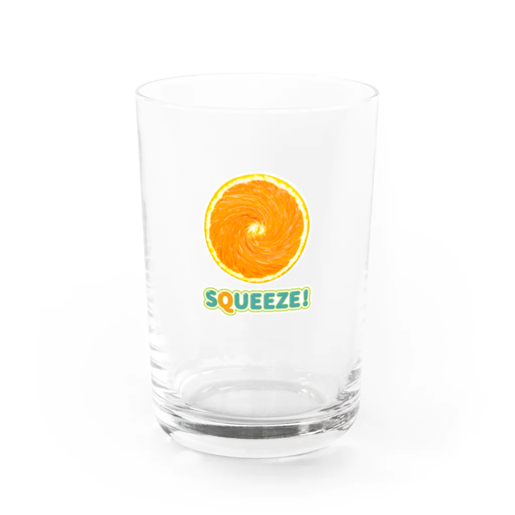 まるたやのSqueeze!  Orange Water Glass :front