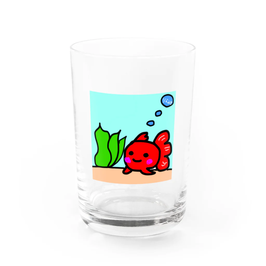 rie-pocochaの金魚 Water Glass :front