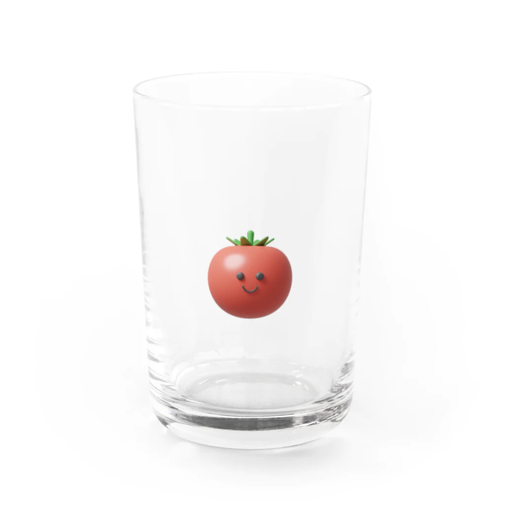 Aランチサラダ付SHOPの3Dのトマトさん Water Glass :front