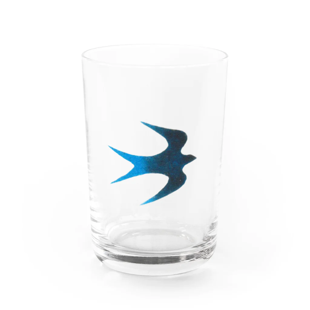 ツバメ堂の青い鳥 Water Glass :front