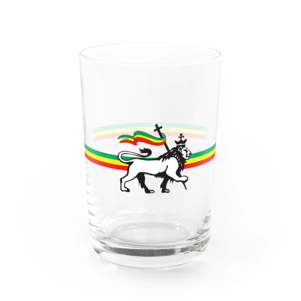 ジャマイカ再発クオリティのLion of Judah Water Glass :front