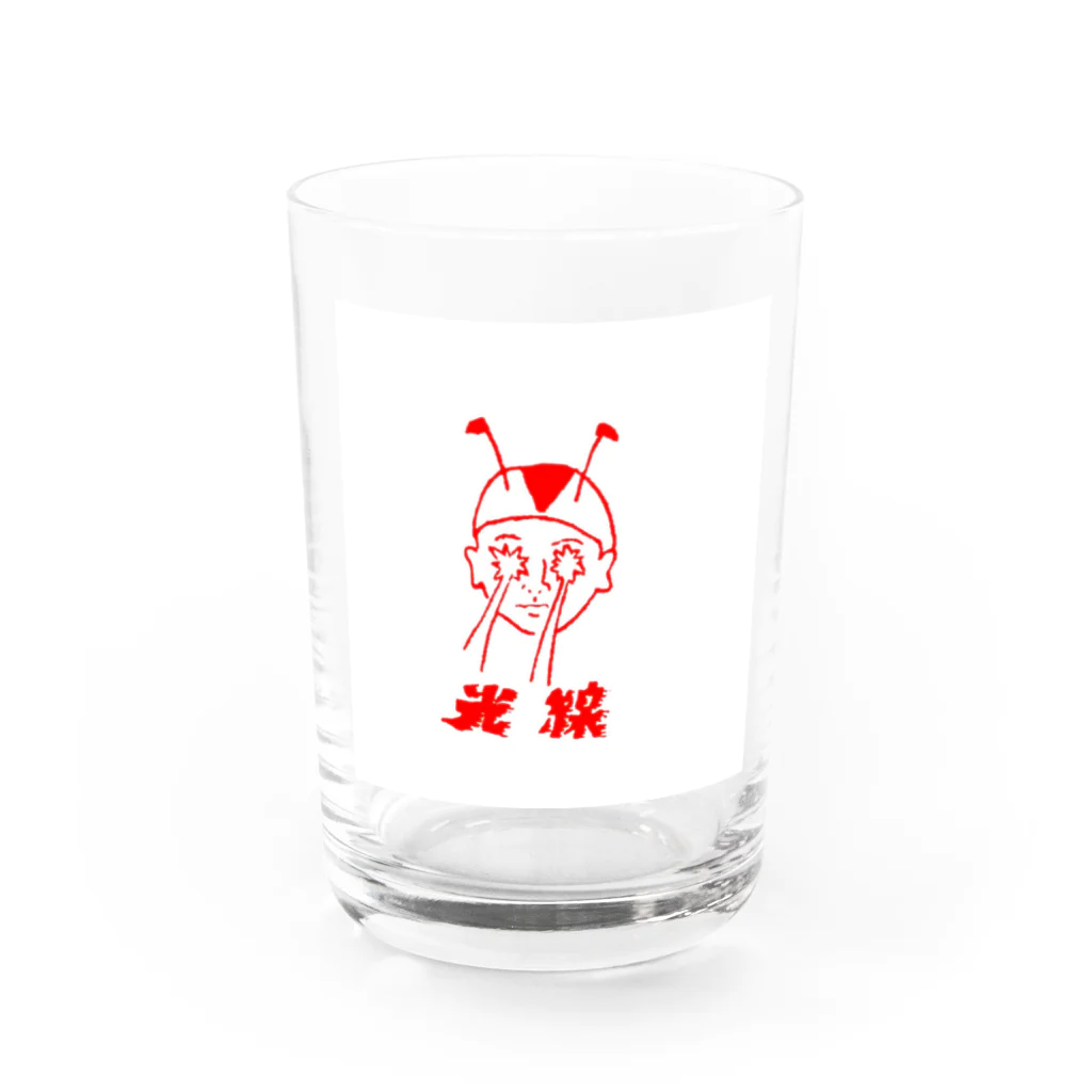 手刷り屋ヘラ子の光線くん Water Glass :front